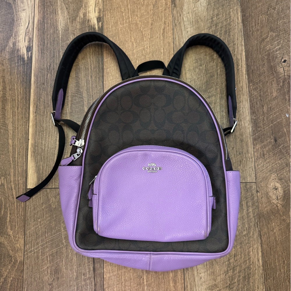 Coach Lavender and Chocolate Backpack